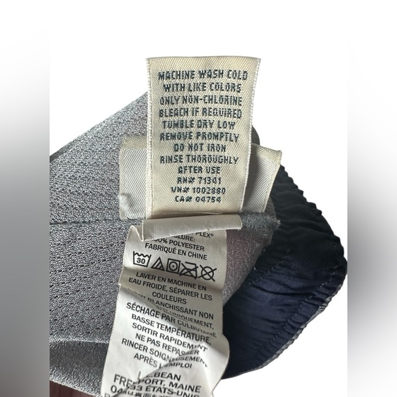 L.L. Bean Men’s Swim Trunks Board Shorts Gray Supplex Nylon Size L - Picture 7 of 7